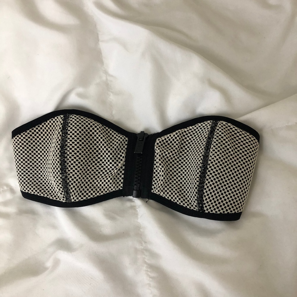 TRIANGL Zip Up Neoprene Bikini Top Size S